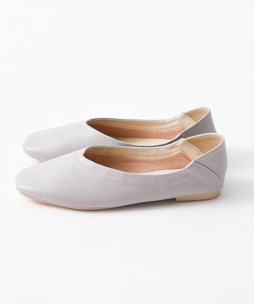 CALIFORNIA OUTFITTERS（カリフォルニア アウトフィッターズ）の「スクウェアトゥバレエ　フラットシューズ/「オールシーズン活躍できるフラットバレエシューズ」【Maison select -メゾンセレクト-cawaii shoes カワイイシューズコレクション】（パンプス・レディース・アイボリー/ピンクベージュ/グレイッシュベージュ/ブラック・M/LL/L）」の12枚目の写真