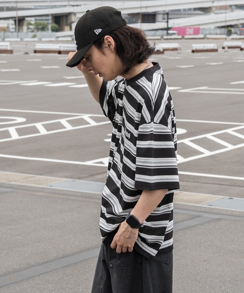 セール】オーバーサイズマルチボーダーTシャツ（Tシャツ