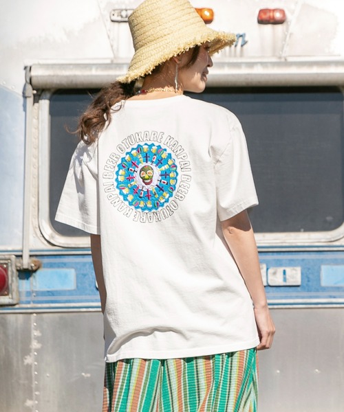 チャイハネ（チャイハネ）の「【チャイハネ】Amina×grn グルベラメンズTシャツ（Tシャツ/カットソー・メンズ・ホワイト/ブラック/グレー・M/L）」の2枚目の写真