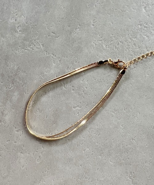 iso（イソ）の「レイヤードナローブレスレット（ブレスレット・レディース・シルバー/ゴールド・FREE）」の19枚目の写真