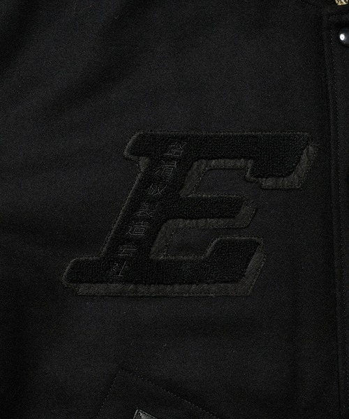 DELUXE(デラックス)の「Evisen x DELUXE VAR SITY BOYS JACKET(スタジャン・メンズ・ブラック/ホワイト・MEDIUM/LARGE/SMALL)」の12枚目の写真