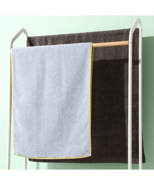 Francfranc（フランフラン）の「ミニバスタオル プレーン ライトブルー　40×100㎝ 小さめ コンパクト 抗菌防臭機能（タオル・レディース・ライトブルー・FREE）」の11枚目の写真