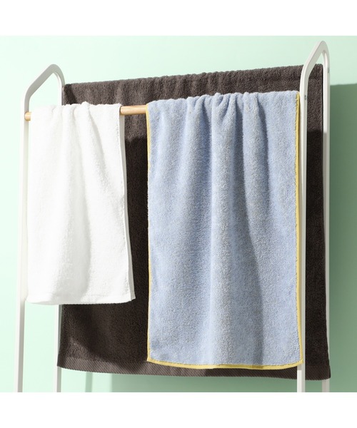 Francfranc（フランフラン）の「ミニバスタオル プレーン ライトブルー　40×100㎝ 小さめ コンパクト 抗菌防臭機能（タオル・レディース・ライトブルー・FREE）」の10枚目の写真