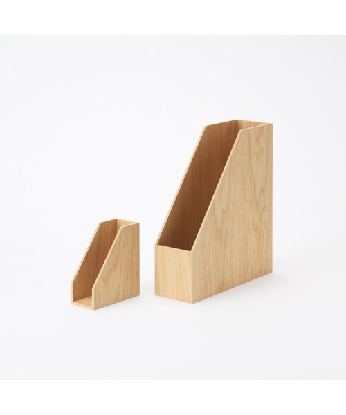 木製スタンドファイルボックス A4用 約幅9．2x奥行27．5x高さ