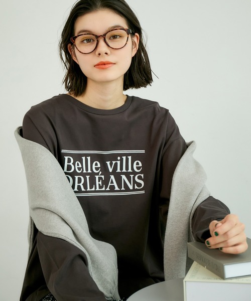 ROPE' PICNIC（ロペピクニック）の「BIGロゴTシャツ（Tシャツ/カットソー・レディース・ホワイト/チャコールグレー・38）」の2枚目の写真