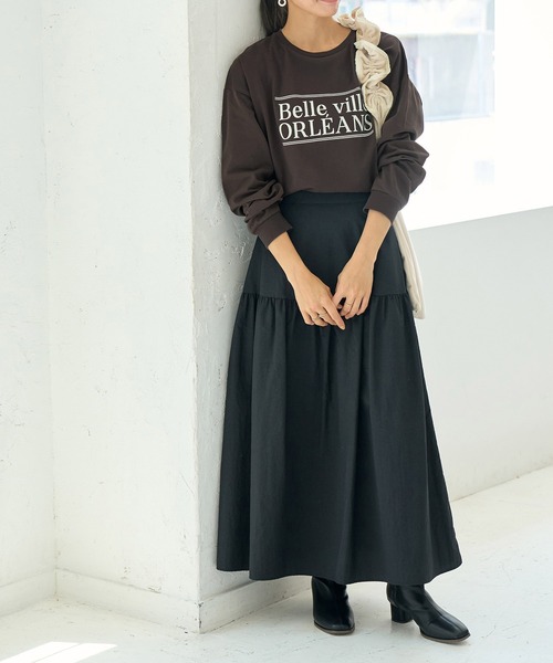 ROPE' PICNIC（ロペピクニック）の「BIGロゴTシャツ（Tシャツ/カットソー・レディース・ホワイト/チャコールグレー・38）」の5枚目の写真