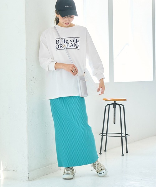 ROPE' PICNIC（ロペピクニック）の「BIGロゴTシャツ（Tシャツ/カットソー・レディース・ホワイト/チャコールグレー・38）」の4枚目の写真