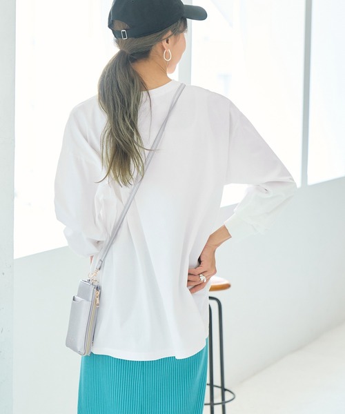 ROPE' PICNIC（ロペピクニック）の「BIGロゴTシャツ（Tシャツ/カットソー・レディース・ホワイト/チャコールグレー・38）」の3枚目の写真