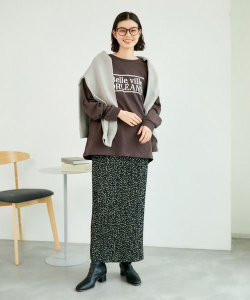 ROPE' PICNIC（ロペピクニック）の「BIGロゴTシャツ（Tシャツ/カットソー・レディース・ホワイト/チャコールグレー・38）」の19枚目の写真