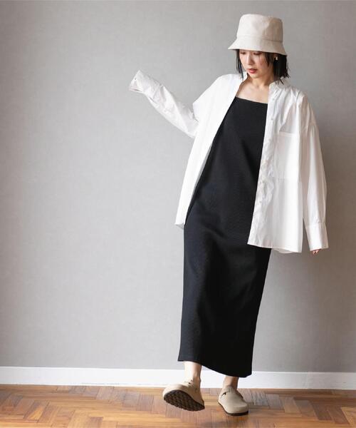 coen（コーエン）の「【WEB限定】カップ付きTCワッフルキャミワンピース（ワンピース・レディース・ブラック/ブラウン・FREE）」の12枚目の写真