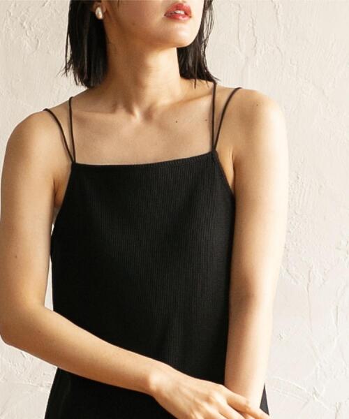 coen（コーエン）の「【WEB限定】カップ付きTCワッフルキャミワンピース（ワンピース・レディース・ブラック/ブラウン・FREE）」の14枚目の写真