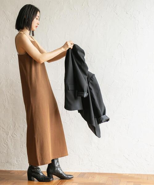 coen（コーエン）の「【WEB限定】カップ付きTCワッフルキャミワンピース（ワンピース・レディース・ブラック/ブラウン・FREE）」の20枚目の写真