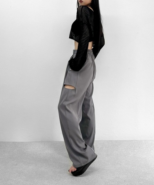 セール】【LVEU.】カットアウトスラックス / ボトムス パンツ