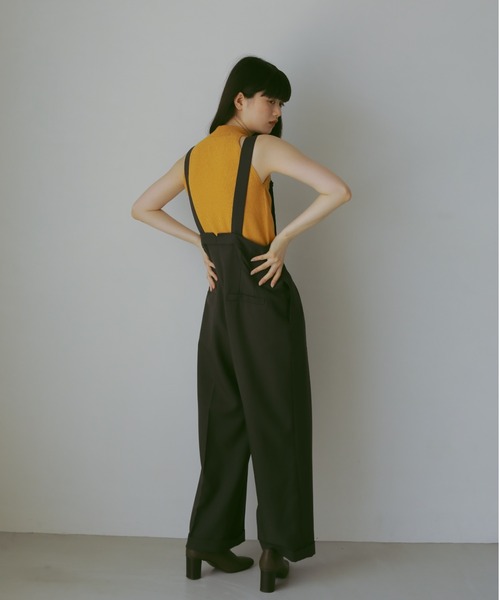 CASA FLINE(カーサフライン)の「ハイウエストサスペンダーパンツ(サロペット/オーバーオール・レディース・チャコールグレー/ストライプ・0/1)」の13枚目の写真