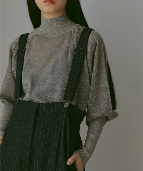 CASA FLINE(カーサフライン)の「ハイウエストサスペンダーパンツ(サロペット/オーバーオール・レディース・チャコールグレー/ストライプ・0/1)」の18枚目の写真