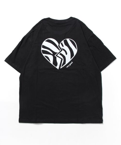 WARAIJOGO（ワライジョウゴ）の「【WARAIJOGO】モノトーンハートプリントオーバーサイズTシャツ(NEZ)（Tシャツ/カットソー・メンズ・ブラック/ホワイト・FREE）」の18枚目の写真