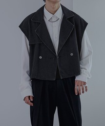 Ellno Loset | デニムショートトレンチジレ/セットアップ対応(ベスト)