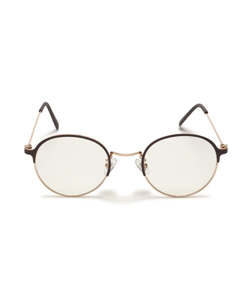 FREE'S MART（フリーズマート）の「伊達メガネ①（メガネ・レディース・ブラウン/グレー・ﾌﾘ-）」の4枚目の写真