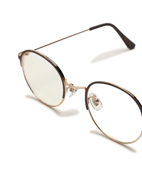 FREE'S MART（フリーズマート）の「伊達メガネ①（メガネ・レディース・ブラウン/グレー・ﾌﾘ-）」の6枚目の写真