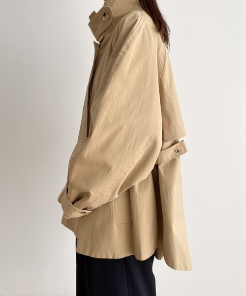 CANAL JEAN(キャナルジーン)の「El mar(エルマール) スタンドカラーハーフトレンチコート(トレンチコート・レディース・ベージュ・ONE SIZE)」の9枚目の写真
