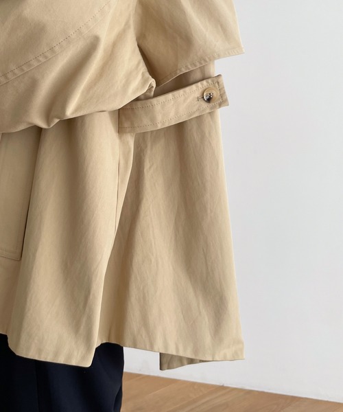CANAL JEAN(キャナルジーン)の「El mar(エルマール) スタンドカラーハーフトレンチコート(トレンチコート・レディース・ベージュ・ONE SIZE)」の13枚目の写真