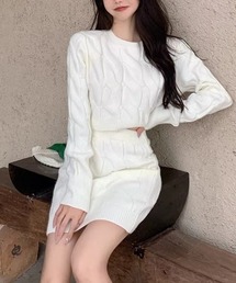 gossip！ロサンゼルス | ケーブルニット セットアップ(ニット/セーター)