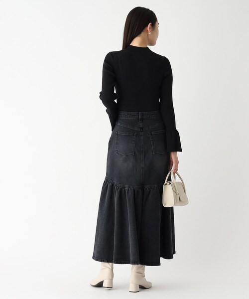 OPAQUE.CLIP（オペークドットクリップ）の「◆ラメ混フレアースリーブリブニット【洗濯機洗い可／UVケア】（ニット/セーター・レディース・ブラック系5/ベージュ系その他2/ベージュ系9・38/42/40/36）」の6枚目の写真