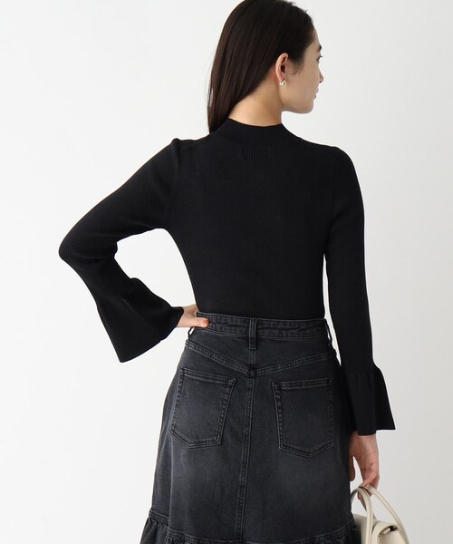 OPAQUE.CLIP（オペークドットクリップ）の「◆ラメ混フレアースリーブリブニット【洗濯機洗い可／UVケア】（ニット/セーター・レディース・ブラック系5/ベージュ系その他2/ベージュ系9・38/42/40/36）」の7枚目の写真