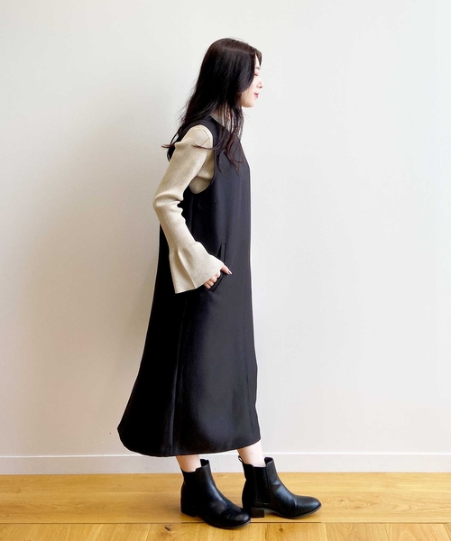 OPAQUE.CLIP（オペークドットクリップ）の「◆ラメ混フレアースリーブリブニット【洗濯機洗い可／UVケア】（ニット/セーター・レディース・ブラック系5/ベージュ系その他2/ベージュ系9・38/42/40/36）」の14枚目の写真