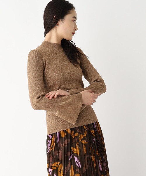 OPAQUE.CLIP（オペークドットクリップ）の「◆ラメ混フレアースリーブリブニット【洗濯機洗い可／UVケア】（ニット/セーター・レディース・ブラック系5/ベージュ系その他2/ベージュ系9・38/42/40/36）」の20枚目の写真