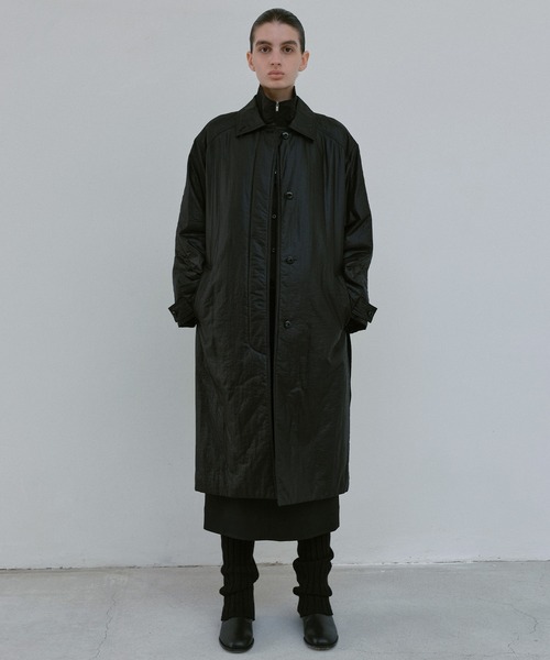 CANAL JEAN（キャナルジーン）の「moia　Wind Trench Coat ウィンドトレンチコート（ステンカラーコート・レディース・ブラック・ONE SIZE）」の5枚目の写真