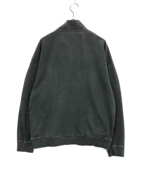 TRAP/U （トラップユー）の「ハーフジップ ピグメント裏毛 / オーバーサイズ P/O ルーズトレーナー（Tシャツ/カットソー・メンズ・グリーン系その他/ブラック/ネイビー・L/M）」の8枚目の写真