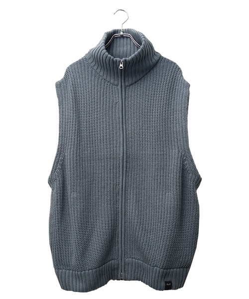 MinoriTY】もちもちワッフル編みドライバーズニットベスト ジレ