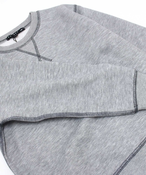 ZI-ON（ジーオン）の「裏起毛 配色ステッチスウェットトレーナー（スウェット・キッズ・ネイビー/グリーン/杢グレー/ブラック/オートミール/チャコール/ヘザーチャコール・140cm/150cm/160cm/120cm/110cm/130cm）」の19枚目の写真