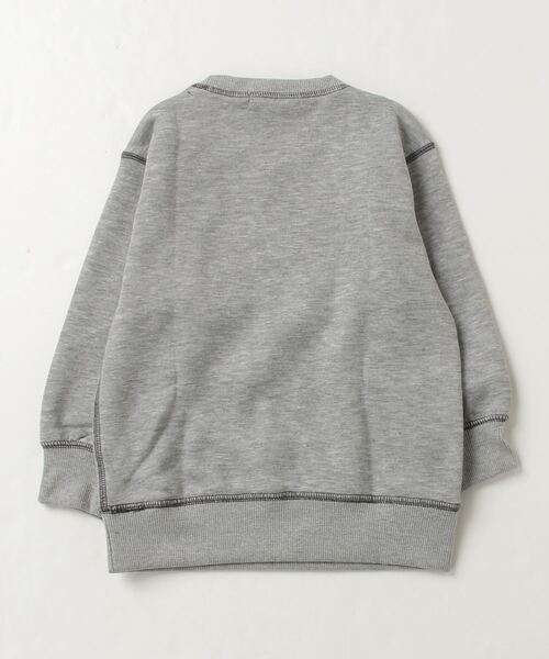 ZI-ON（ジーオン）の「裏起毛 配色ステッチスウェットトレーナー（スウェット・キッズ・ネイビー/グリーン/杢グレー/ブラック/オートミール/チャコール/ヘザーチャコール・140cm/150cm/160cm/120cm/110cm/130cm）」の12枚目の写真