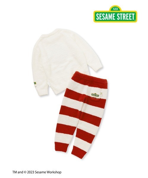 gelato pique(ジェラートピケ)の「【SESAME STREET】【KIDS】ジャガードプルオーバー&ロングパンツセット(ルームウェア/パジャマ・キッズ・ブルー/レッド・SMALL/XX-SMALL)」の5枚目の写真
