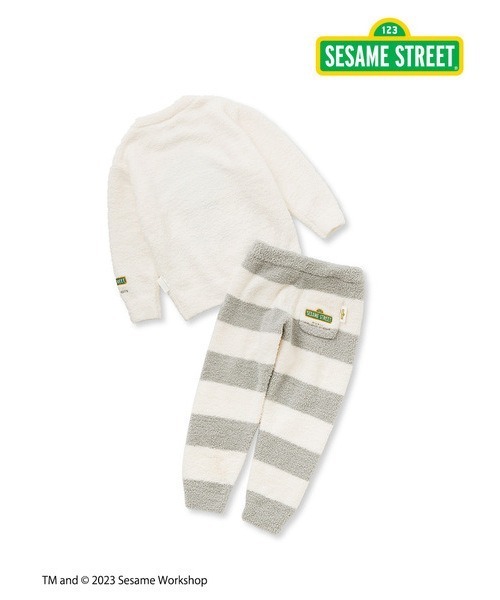 gelato pique(ジェラートピケ)の「【SESAME STREET】【KIDS】ジャガードプルオーバー&ロングパンツセット(ルームウェア/パジャマ・キッズ・ブルー/レッド・SMALL/XX-SMALL)」の7枚目の写真