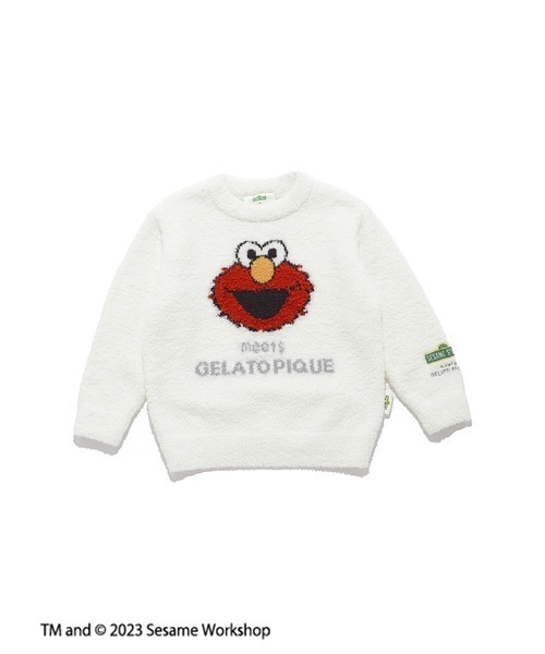 gelato pique(ジェラートピケ)の「【SESAME STREET】【KIDS】ジャガードプルオーバー&ロングパンツセット(ルームウェア/パジャマ・キッズ・ブルー/レッド・SMALL/XX-SMALL)」の8枚目の写真