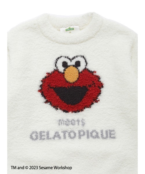 gelato pique(ジェラートピケ)の「【SESAME STREET】【KIDS】ジャガードプルオーバー&ロングパンツセット(ルームウェア/パジャマ・キッズ・ブルー/レッド・SMALL/XX-SMALL)」の11枚目の写真