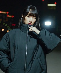 ダブルジップドロスト中綿ブルゾン