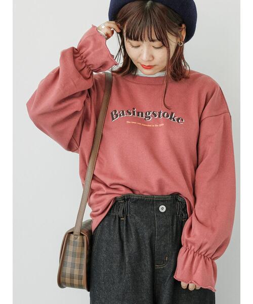 ehka sopo（エヘカソポ）の「キャンディースリーブスウェット（Tシャツ/カットソー・レディース・ライトベージュ/ブルー/ピンク・F）」の3枚目の写真