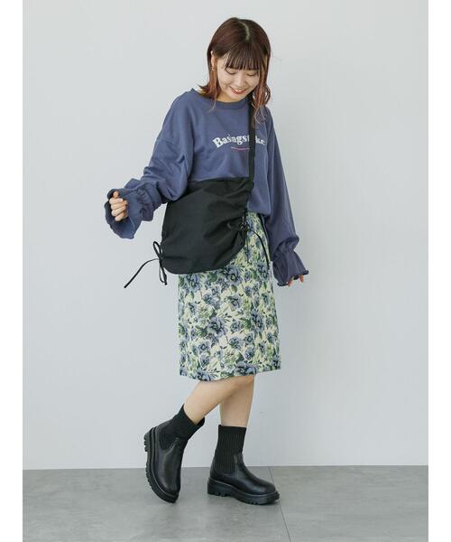 ehka sopo（エヘカソポ）の「キャンディースリーブスウェット（Tシャツ/カットソー・レディース・ライトベージュ/ブルー/ピンク・F）」の10枚目の写真