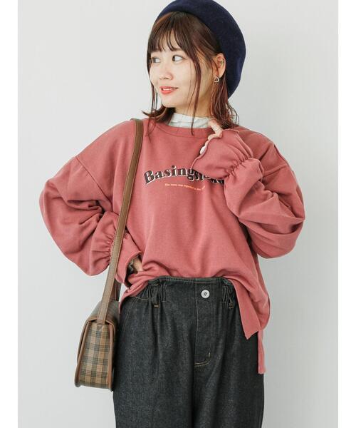 ehka sopo（エヘカソポ）の「キャンディースリーブスウェット（Tシャツ/カットソー・レディース・ライトベージュ/ブルー/ピンク・F）」の18枚目の写真