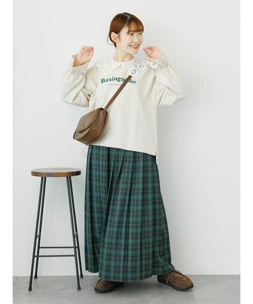 ehka sopo（エヘカソポ）の「キャンディースリーブスウェット（Tシャツ/カットソー・レディース・ライトベージュ/ブルー/ピンク・F）」の21枚目の写真