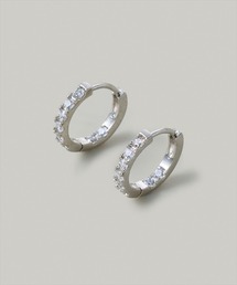 ７ｍｍパヴェフープピアス