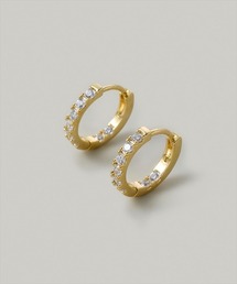 ７ｍｍパヴェフープピアス