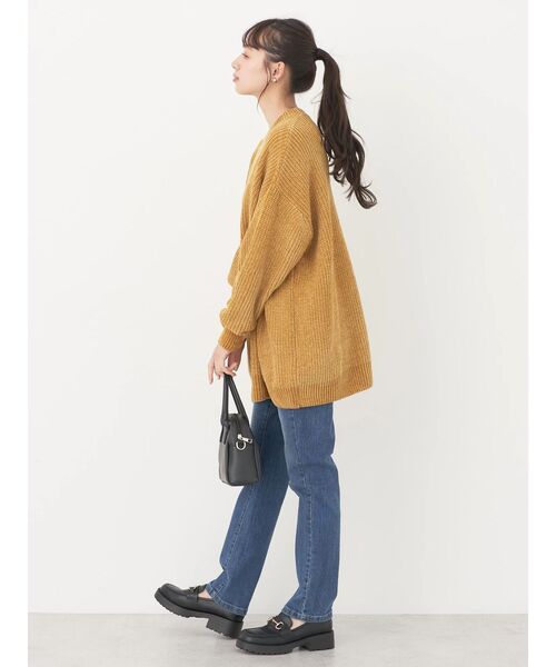earth music&ecology（アースミュージックアンドエコロジー）の「シャイニーベロアモールチュニック（チュニック・レディース・ダークグレー/マスタード/グリーン/グレイッシュベージュ・FREE）」の9枚目の写真