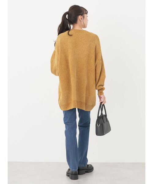 earth music&ecology（アースミュージックアンドエコロジー）の「シャイニーベロアモールチュニック（チュニック・レディース・ダークグレー/マスタード/グリーン/グレイッシュベージュ・FREE）」の10枚目の写真