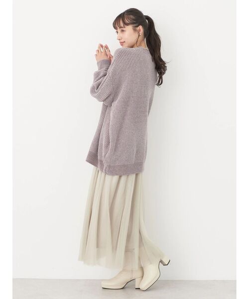 earth music&ecology（アースミュージックアンドエコロジー）の「シャイニーベロアモールチュニック（チュニック・レディース・ダークグレー/マスタード/グリーン/グレイッシュベージュ・FREE）」の13枚目の写真