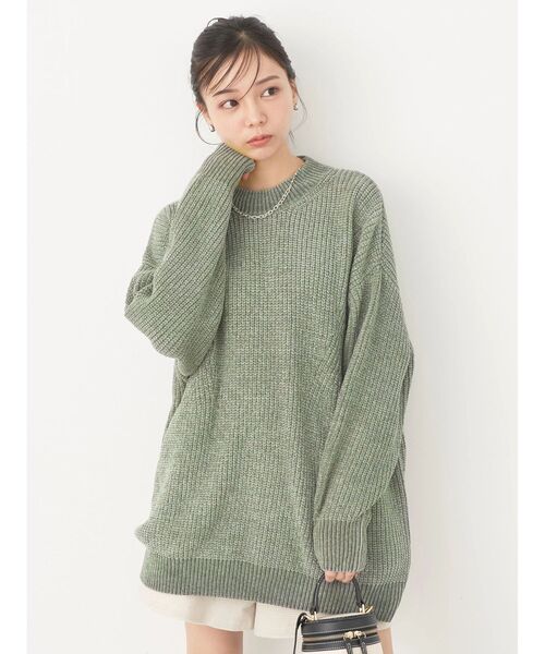earth music&ecology（アースミュージックアンドエコロジー）の「シャイニーベロアモールチュニック（チュニック・レディース・ダークグレー/マスタード/グリーン/グレイッシュベージュ・FREE）」の14枚目の写真